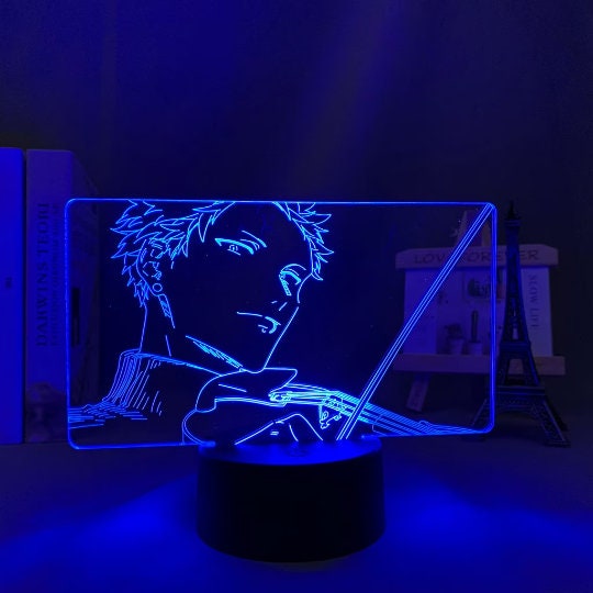 Anime Light Box With Blue LED Lights Double Pane Glass Photo Frame Picture  Manga Gift Christmas Birthday Bright Light 