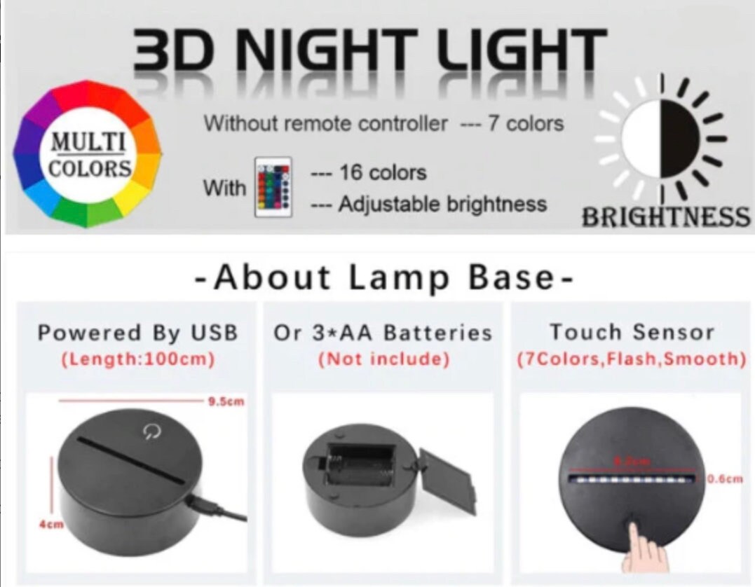 Custom LED Light | Anime | Manga | Nightlight | Japan | Gaming | Gift ...