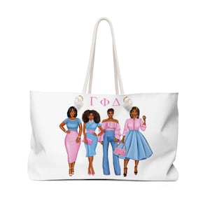 Gamma Phi Delta Paraphernalia, Gamma Phi Delta Sorority, Custom Gamma Quotes Weekender Tasche