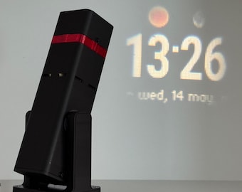 Frixos modello Monolith - proiezione di colori brillanti a luce diurna su parete o soffitto, Wi-Fi per orario e meteo, USB tipo C