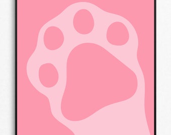 Pink Paw Print DIGITAL DOWNLOAD