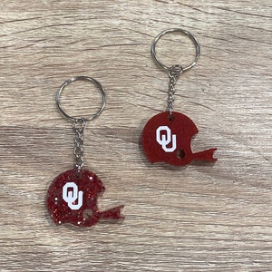 OU Helmet Keychain