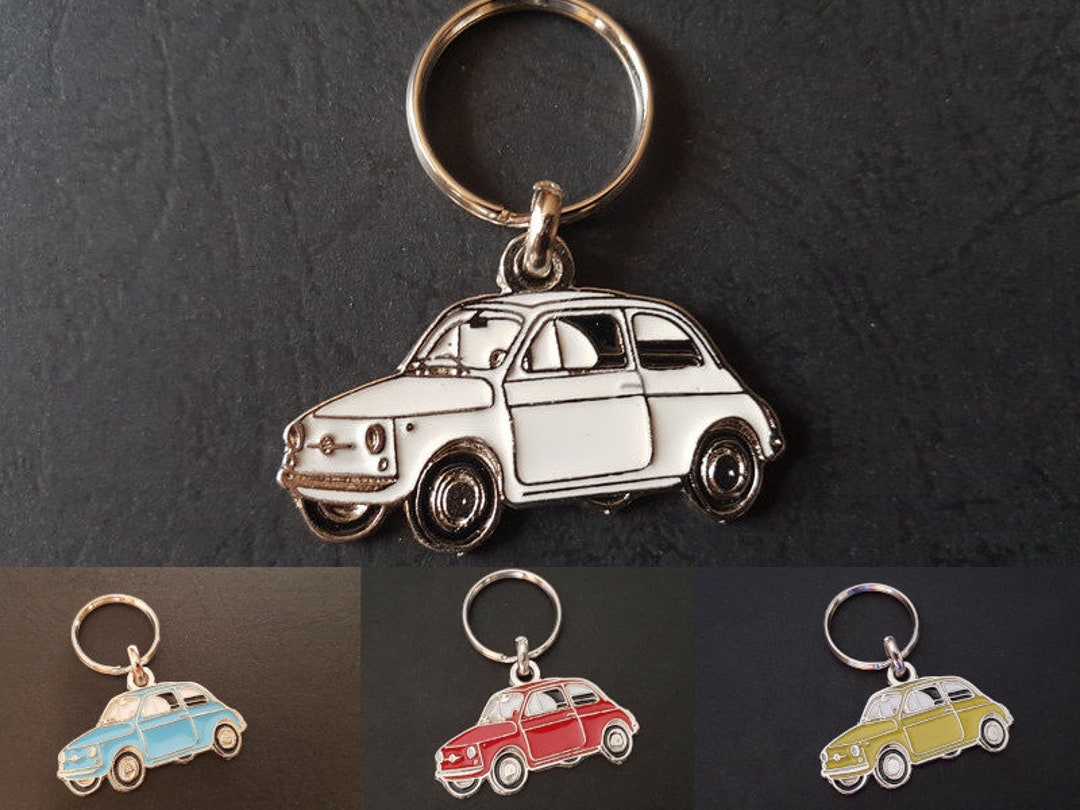 Fiat 500 and Topolino 500C Profile Key Ring Etsy Canada