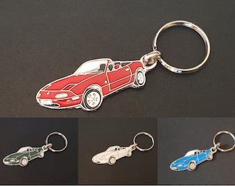 Metal keychain for Mazda MX-5 and RX-7, Miata and Savana MX5 RX7
