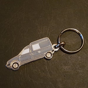 Citroen C15 metal key ring Grey