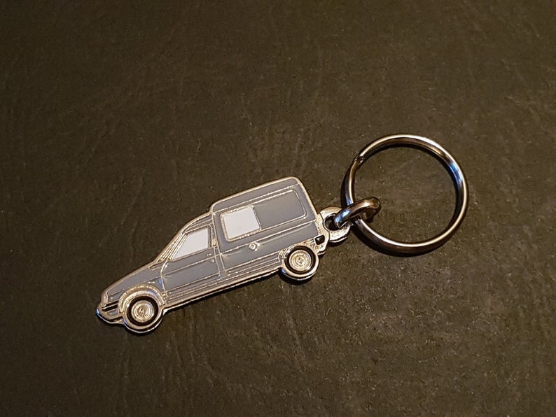 Citroen C15 metal key ring Grey