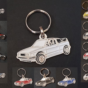 Golf mk1 profile keyring (GTi, cabriolet, rabbit or Formel E)