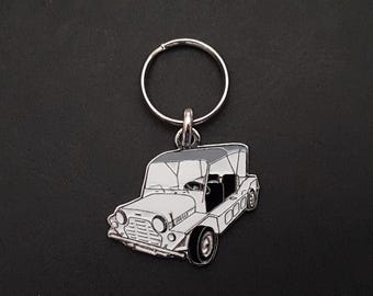 Mini Moke Morris Austin BMC Leyland Metal Keyring
