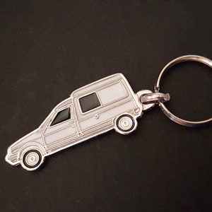 Citroen C15 metal key ring White