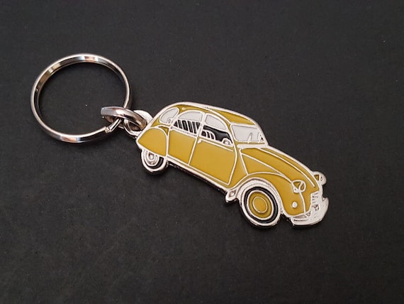 Porte-clés Antistatique Métal Avec Tube LED - Pendentif De Voiture, élimine L'électricité Statique - Gris Titane Jaune - 4