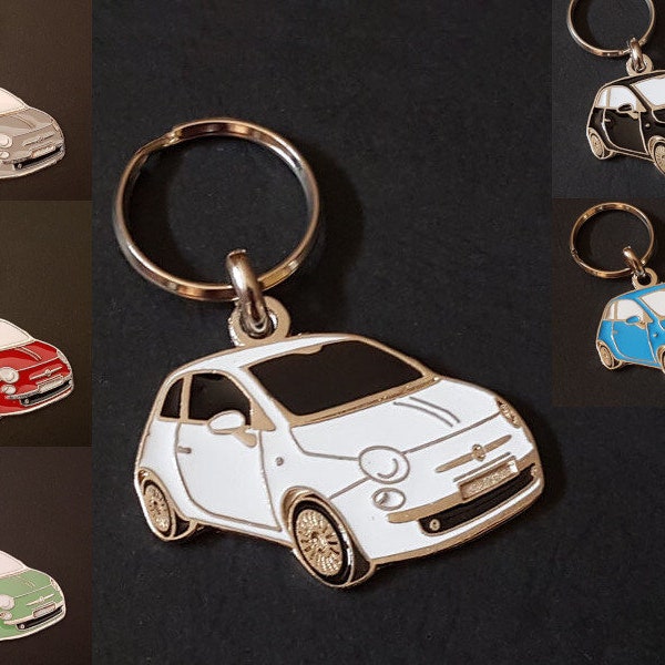 Metal key ring new Fiat 500 since 2007