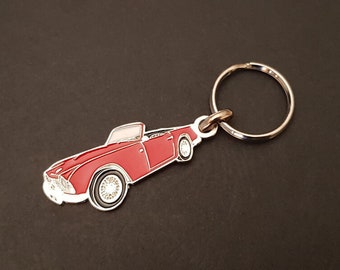 Triumph Spitfire, TR4 and TR5 metal keychains - various colors