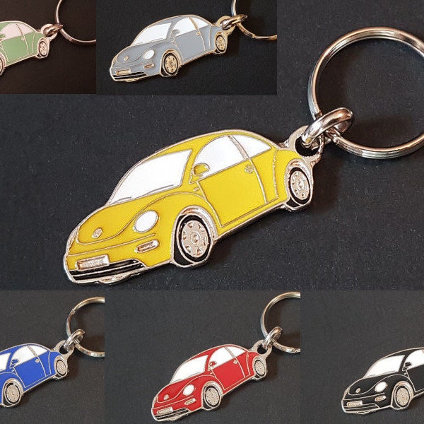 New Beetle metal key ring