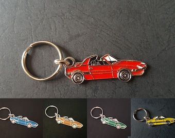 Bertone X1/9 metal key ring and Bertone logo