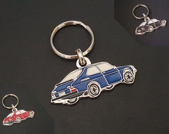 Saab 900 turbo metal key ring