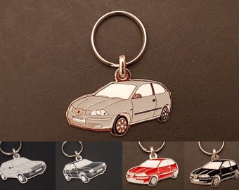 Metal key ring for Seat Leon and Ibiza - various colors