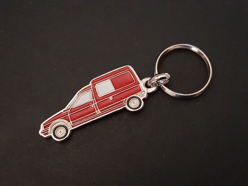 Citroen C15 metal key ring Red