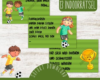Football Treasure Hunt for Children's Birthday Printable Scavenger Hunt Football for Primary School Children Children's Birthday Party Indoors Football