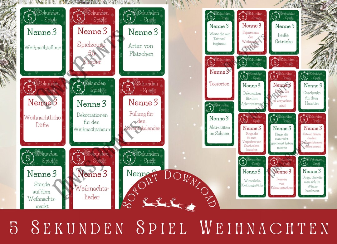 5 Second Family Christmas Game / Christmas Family Game / Christmas Game