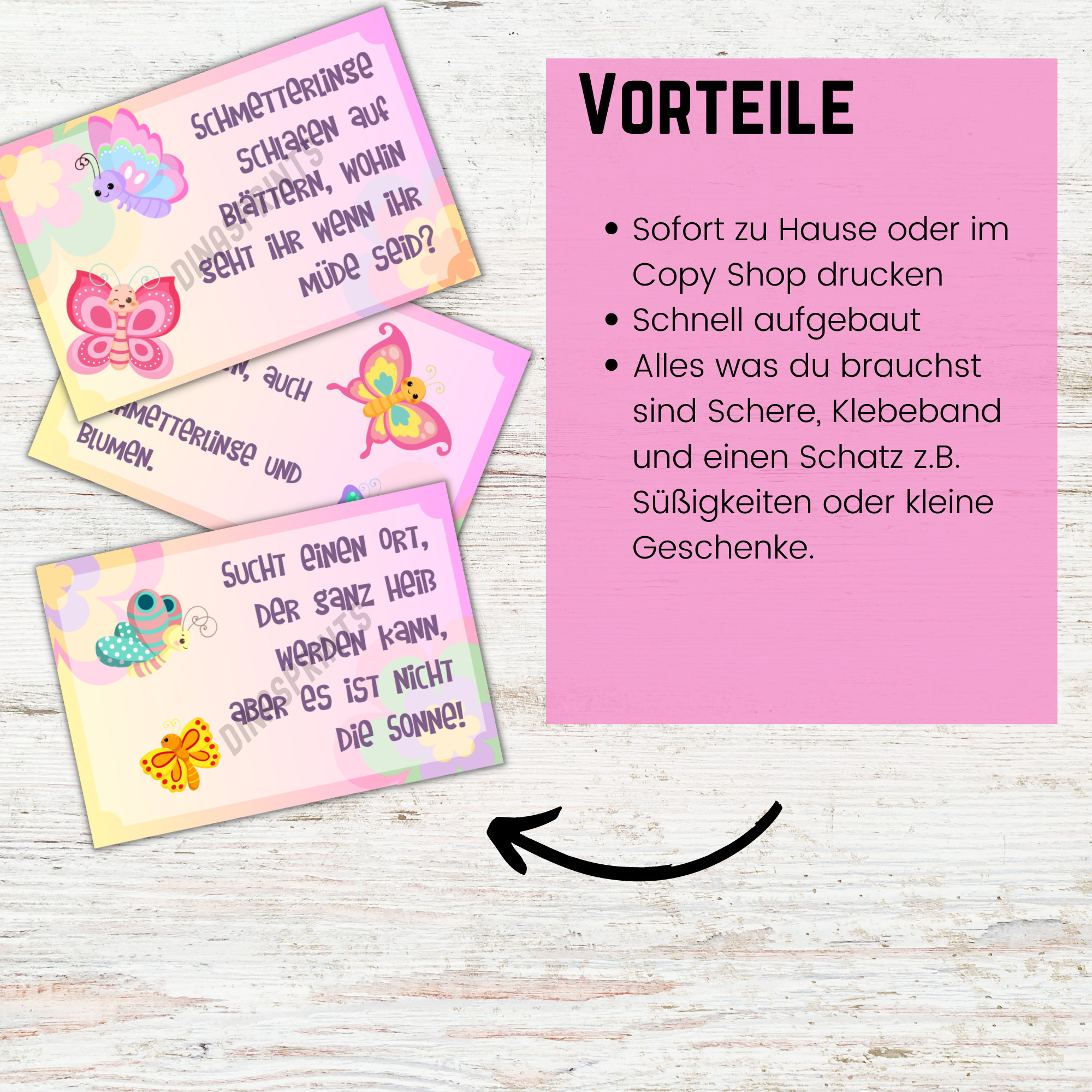 schmetterling spiel Schmetterling Schatzsuche zum Ausdrucken / Schnitzeljagd
