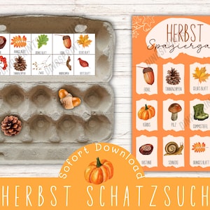 Autumn treasure hunt / Autumn treasure hunt / Nature bingo / Forest treasure hunt / Children&#39;s activities in nature / With children in nature