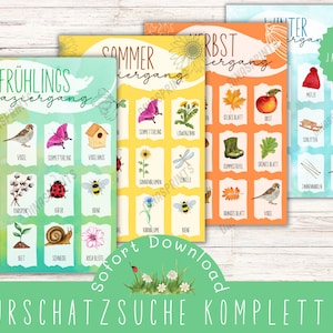 Nature Treasure Hunt / Spring Treasure Hunt / Summer Treasure Hunt / Autumn Treasure Hunt / Winter Treasure Hunt / Forest Walk / Nature Bingo Set
