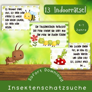 Caccia al tesoro agli insetti finita per feste di compleanno per bambini / caccia al tesoro con scarabei / caccia al tesoro indoor / caccia al tesoro per bambini in età prescolare / PDF