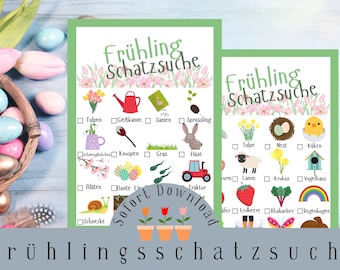 Spring Treasure Hunt / Spring Treasure Hunt / Printable Treasure Hunt for Children / Experience Nature with Children