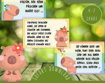Outdoor Capybara Treasure Hunt / Capybara Scavenger Hunt in the Garden / Printable Treasure Hunt / Outdoor Children's Activities