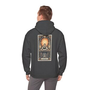 Auteur Tarotkaart Mystical Sun Hoodie - gezellig uniseks sweatshirt voor creatieve auteurs en schrijvers.