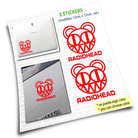 Radiohead Stickers in Adhesive Vinyl for Cars Motorcycles Etsy