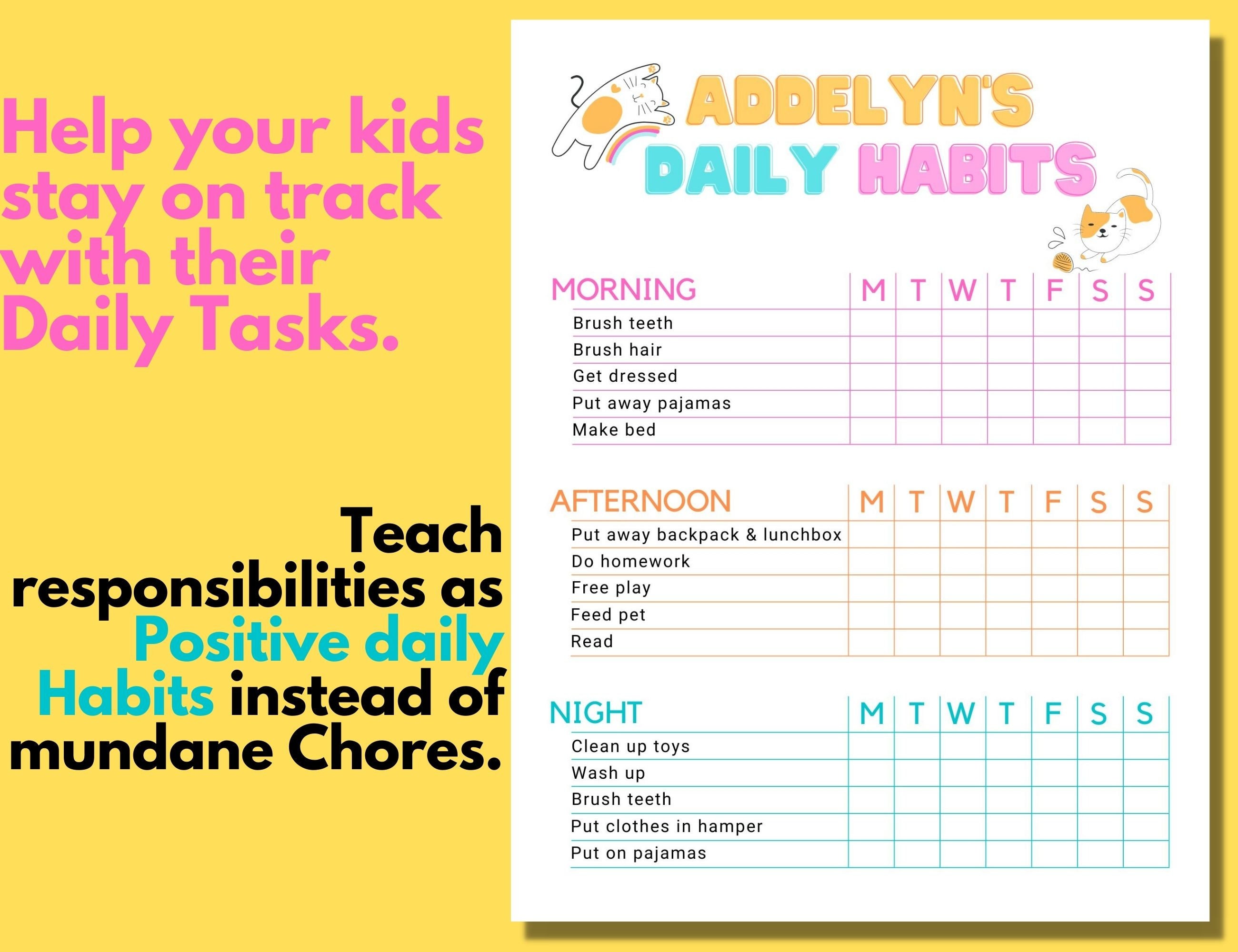 kids-routine-chart-editable-chore-chart-for-kids-instant-download
