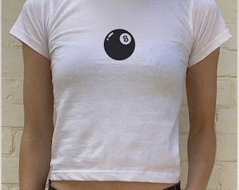 8 ball / Y2k Baby Tee / Iconic y2k rockabilly