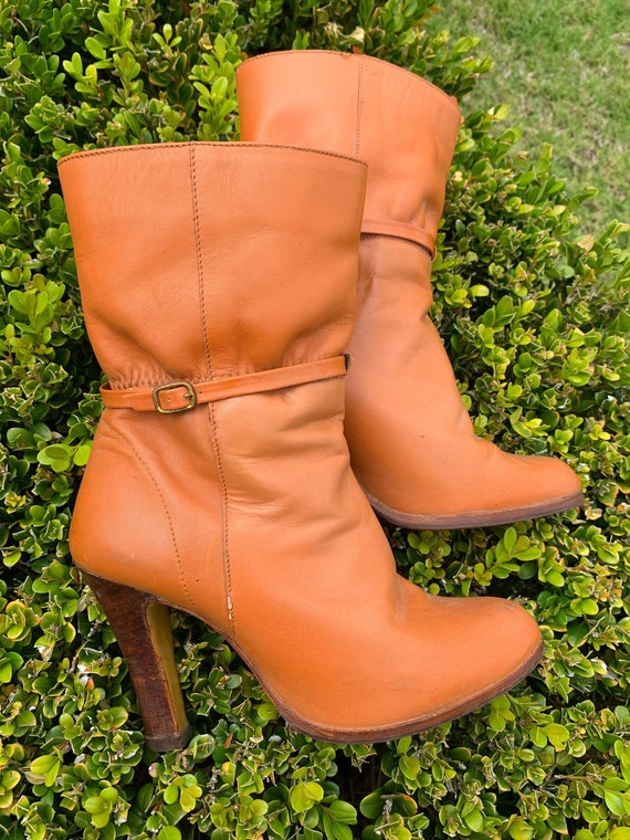 1970’s vintage brown leather boots - image 1