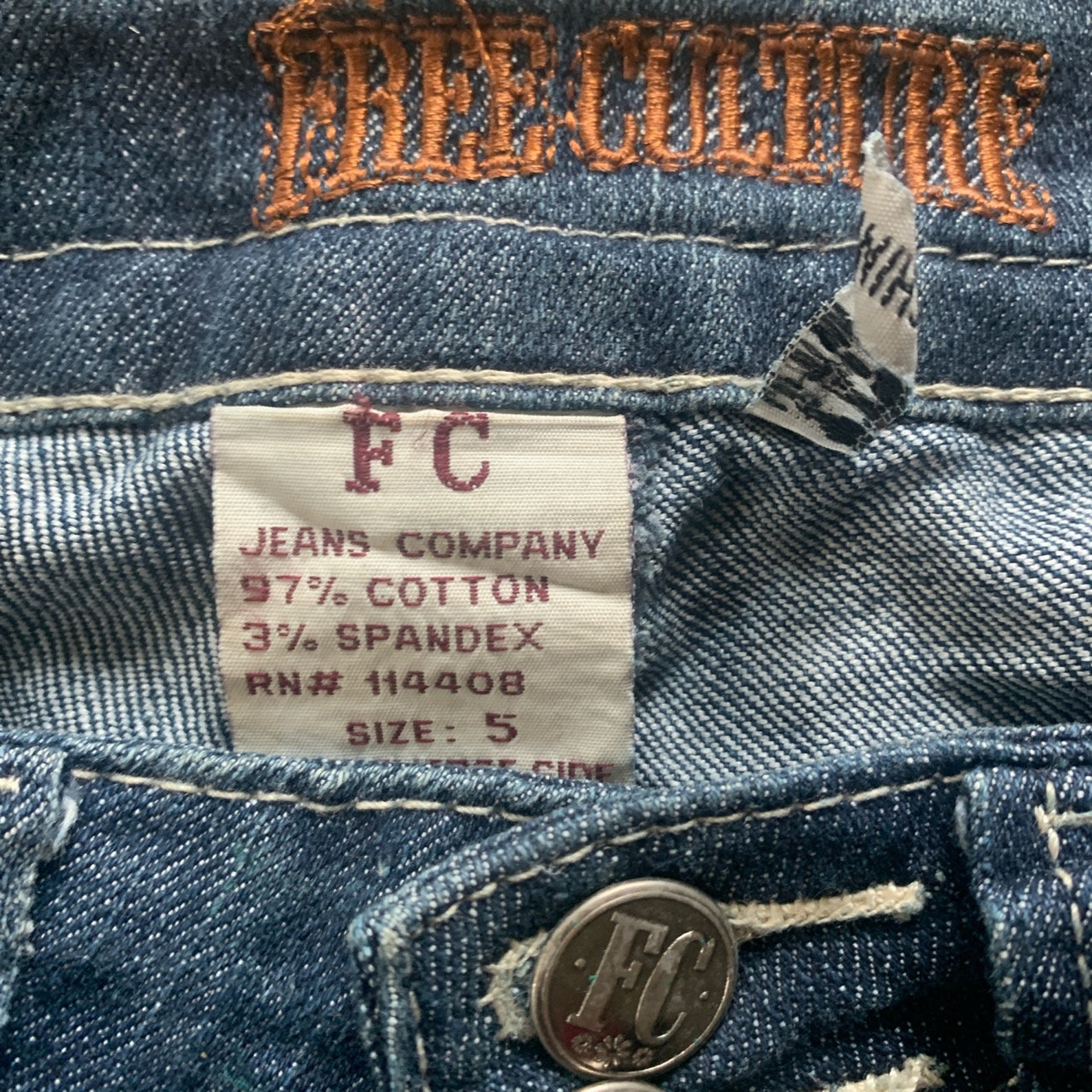 Y2k Low Rise Embellished Iron Cross Jeans Etsy