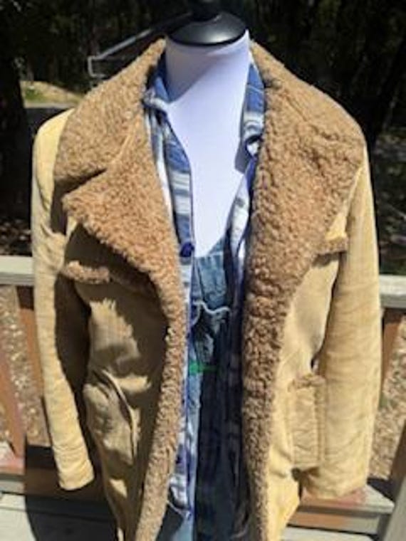 1970's Trucker Corduroy / Sherpa Lined Jacket / Small - Medium
