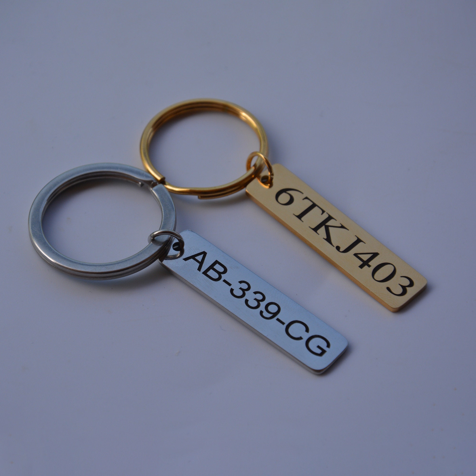 Personalized Number Plate Keyring Plates Keychain Birthday Etsy