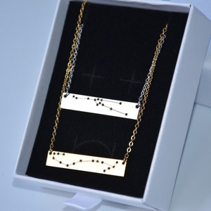 Personalized Zodiac Necklace,  Horoscope necklace, Bar Necklace, Engraved Jewelry