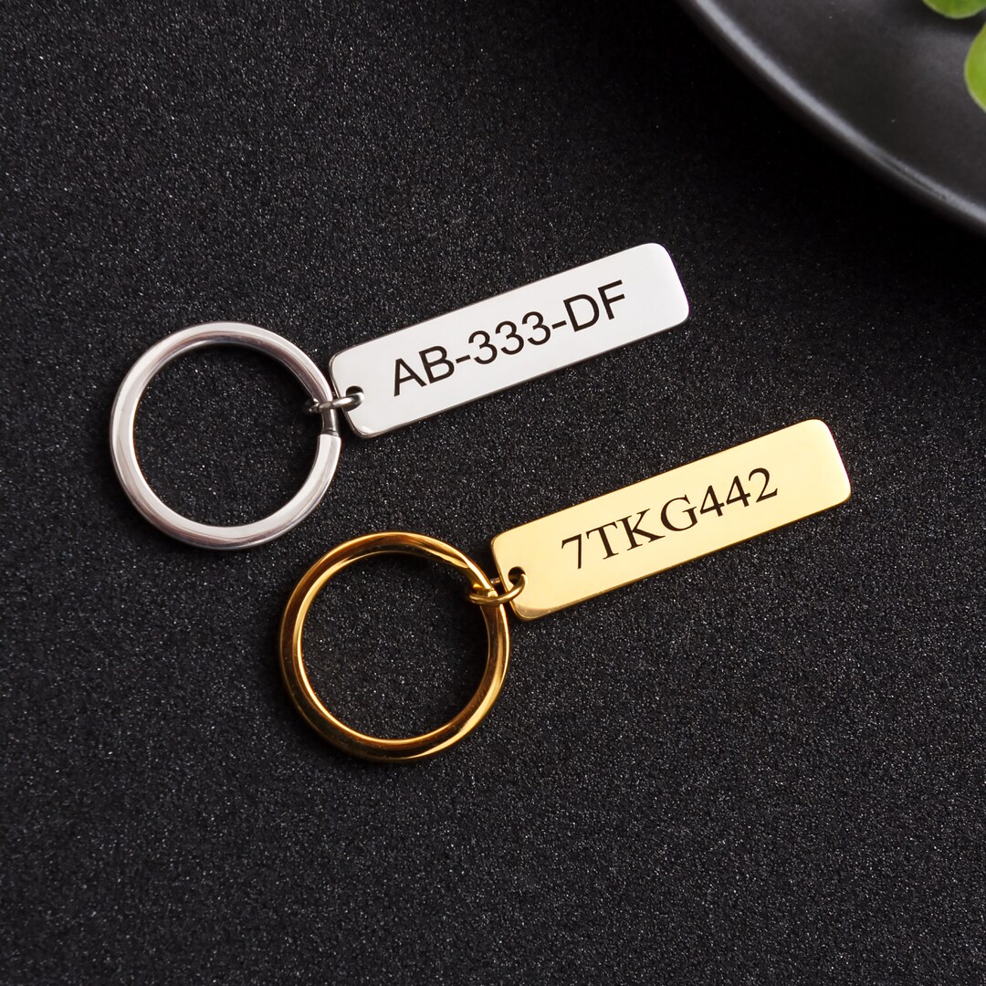 Personalized Number Plate Keyring, Plates Keychain, Birthday