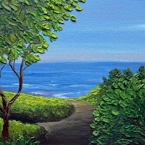 Original impasto oil painting on canvas board