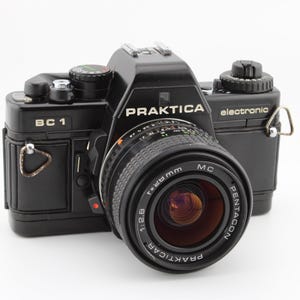 Praktica BC1 Electronic SLR 35mm Film Camera with 28mm f2.8 Lens