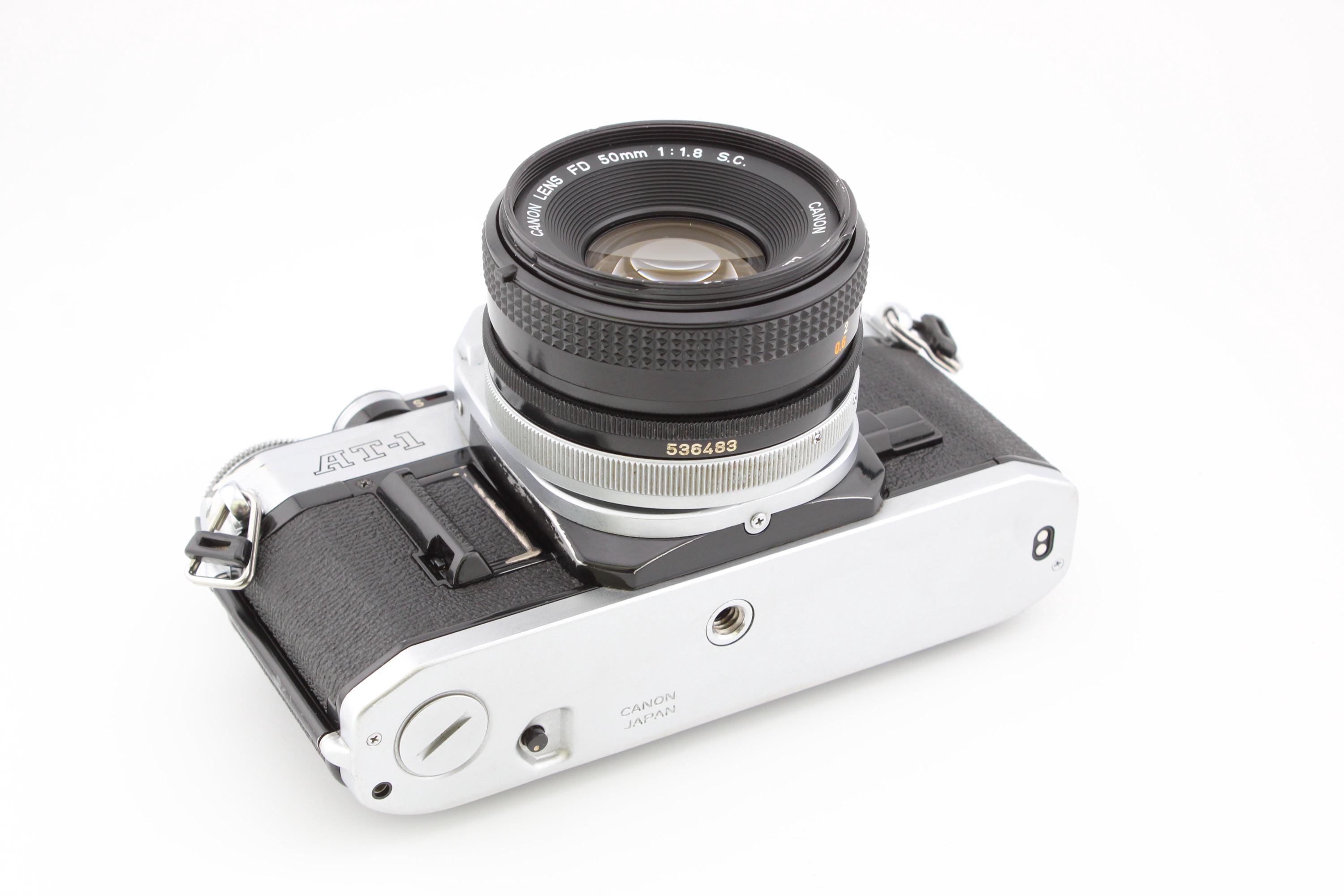Canon AT-1 SLR 35mm Film Camera With 50mm F1.8 Canon FD Lens
