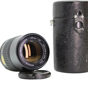 Minolta 135mm f/3.5 Tele Rokkor - Telephoto Lens for MD-Mount Camera&#39;s with Case