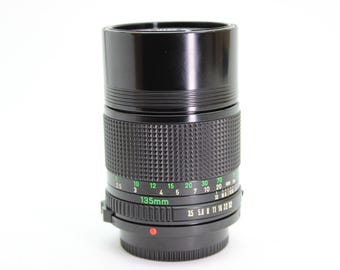 Lente teleobjetiva fixa Canon FD 135 mm f3.5 para câmeras com montagem Canon FD
