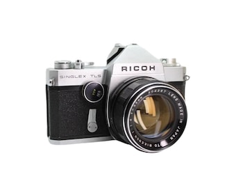 Ricoh Singlex TLS 35mm Film SLR Camera w/  RARE 50mm f/1.4 Rikenon Lens