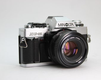 Appareil photo argentique Minolta XG-M 35 mm avec objectif 50 mm