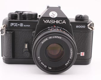 Yashica FX-3 Super 200 SLR 35mm Film Camera with 50mm f1.9 Lens