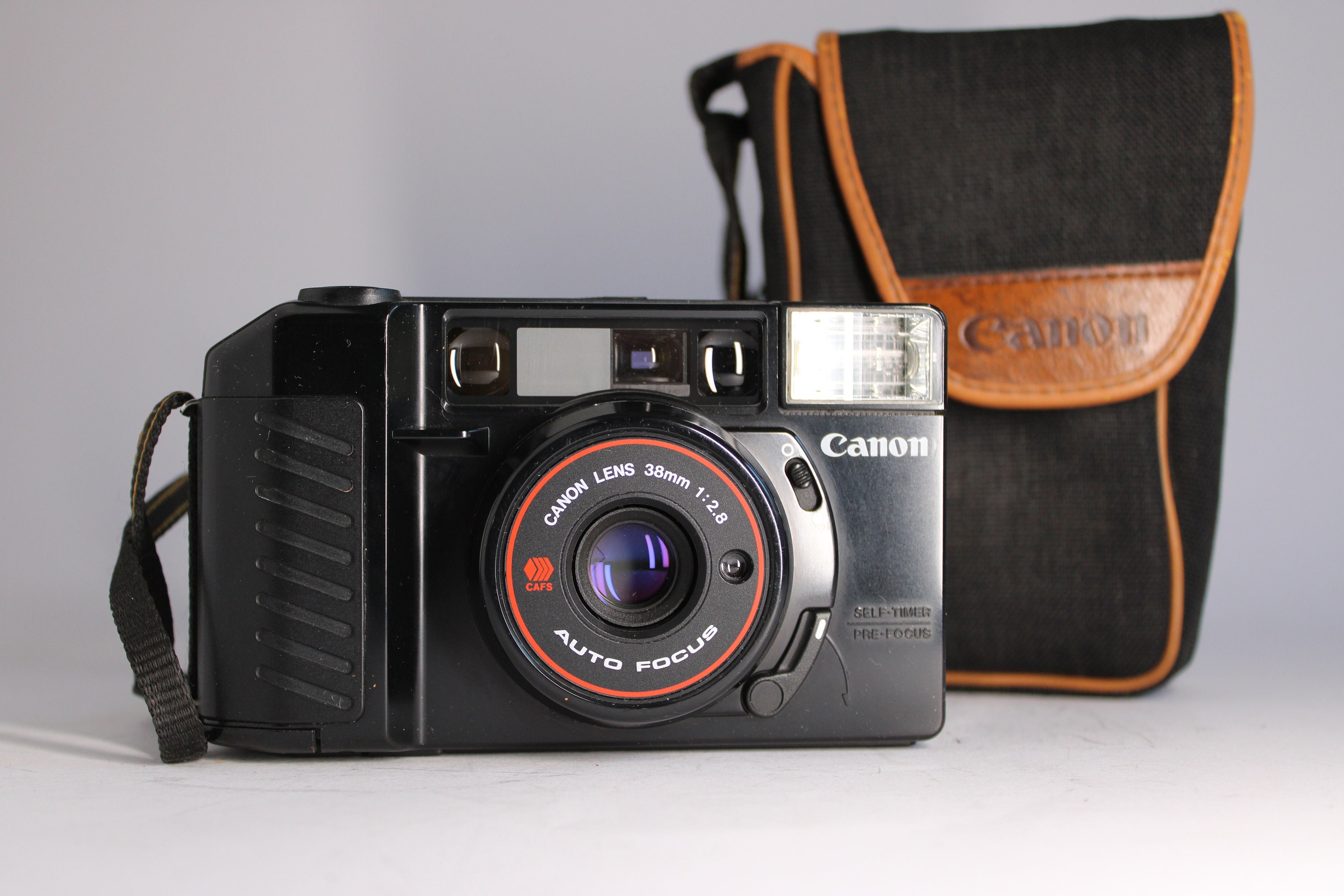 Canon AF35M II 35mm Film Point and Shoot Camera With Case UK