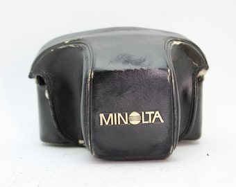 Minolta Black Leather Camera Case
