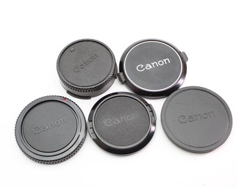 Canon Lens, Rear Lens and Body Caps for Vintage Canon Camera's and Lenses